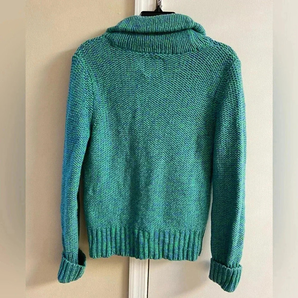 American Eagle sweater cardigan academia purple/green button front Large - Picture 6 of 7